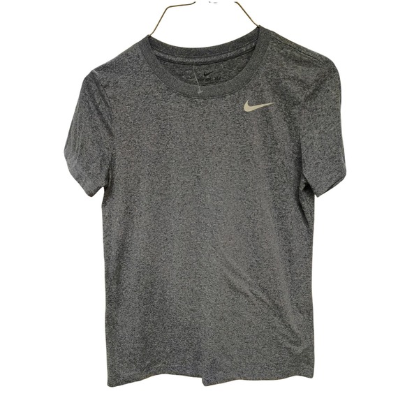 Nike Other - Nike Dri-FIT Heathered Grey Short Sleeve Training T-Shirt Mens Small Swoosh Logo